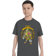 Load image into Gallery viewer, Secret_Shirts T-Shirts, Youth / XS / Charcoal World of Wormcraft
