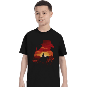 Shirts T-Shirts, Youth / XL / Black Red Sunset