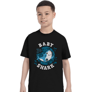 Shirts T-Shirts, Youth / XL / Black Cute Baby Shark