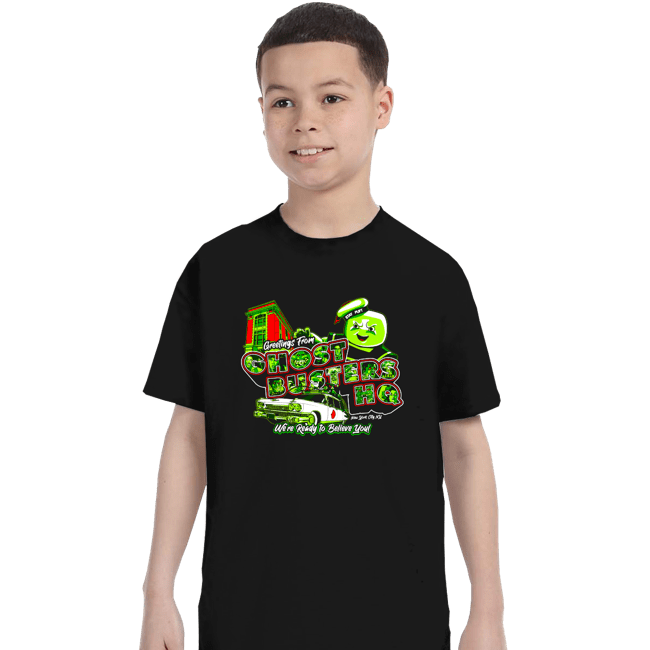 Secret_Shirts T-Shirts, Youth / XS / Black Greetings From Ghost HQ