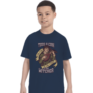 Shirts T-Shirts, Youth / XL / Navy Toss A Coin