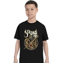Load image into Gallery viewer, Shirts T-Shirts, Youth / XS / Black Alien In Gold
