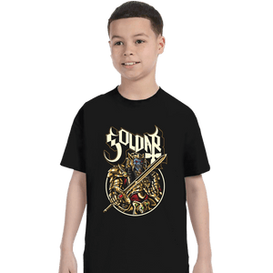 Shirts T-Shirts, Youth / XS / Black Alien In Gold