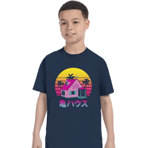 Shirts T-Shirts, Youth / XS / Navy Retro Kame House