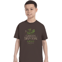 Load image into Gallery viewer, Shirts T-Shirts, Youth / XS / Dark Chocolate Green Dragon Lager
