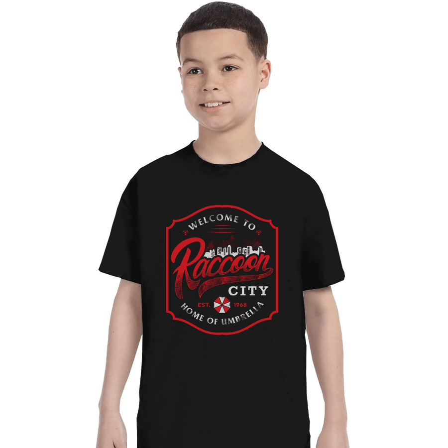 Shirts T-Shirts, Youth / XL / Black Raccoon City