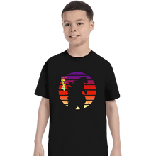 Load image into Gallery viewer, Shirts T-Shirts, Youth / XS / Black Sunset Kaiju
