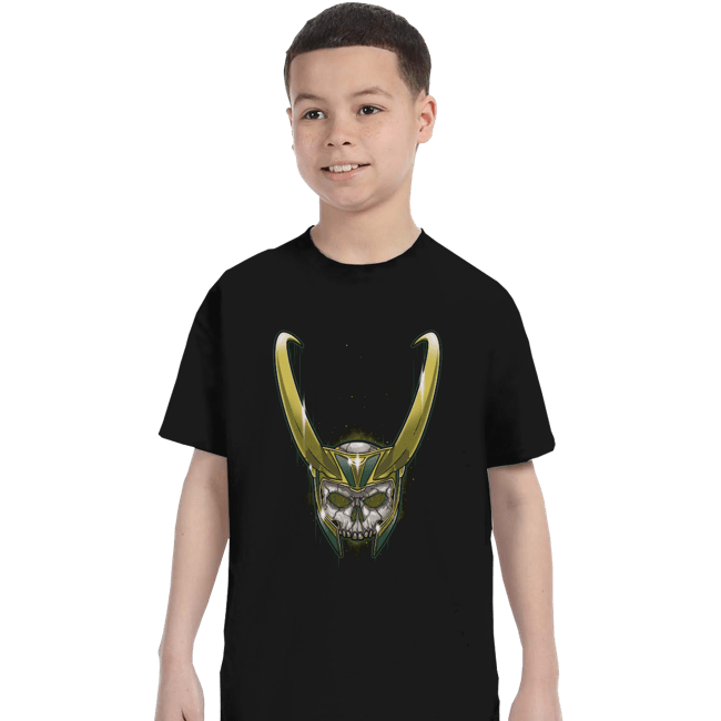 Shirts T-Shirts, Youth / XS / Black Loki Skull