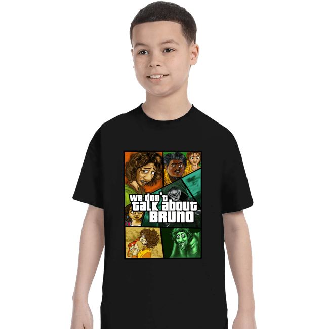 Daily_Deal_Shirts T-Shirts, Youth / XS / Black We Don't Talk About Bruno