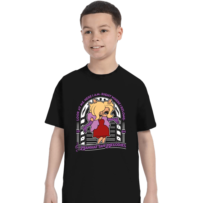 Shirts T-Shirts, Youth / XS / Black Miss Piggy Melodies