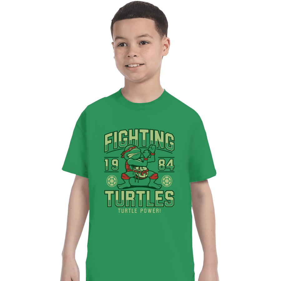 Shirts T-Shirts, Youth / XL / Irish Green Fighting Turtles
