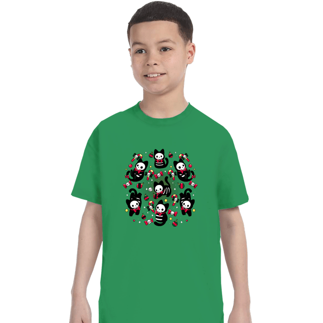 Daily_Deal_Shirts T-Shirts, Youth / XS / Irish Green Creepy Xmas Kittens