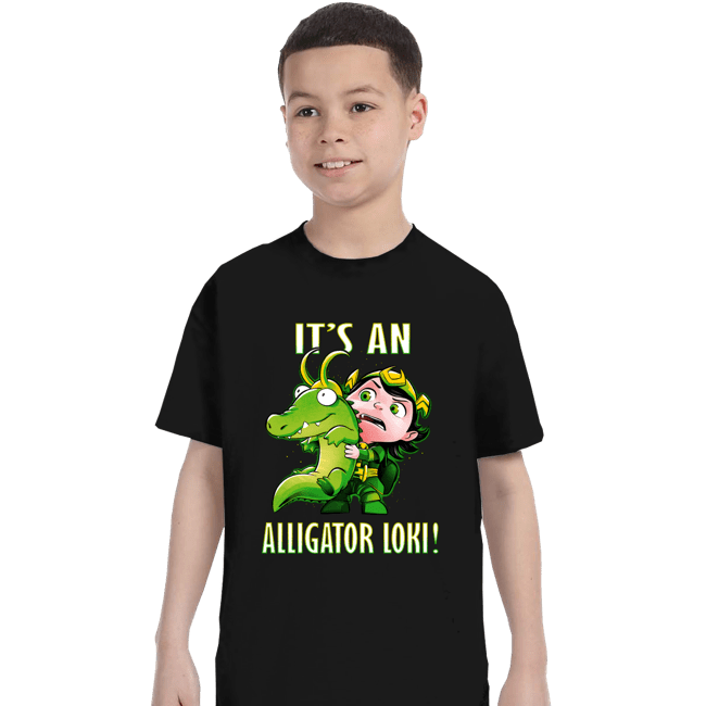 Shirts T-Shirts, Youth / XS / Black It's An Alligator Loki!