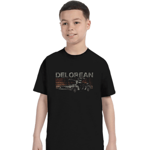 Secret_Shirts T-Shirts, Youth / XS / Black Retro DeLorean