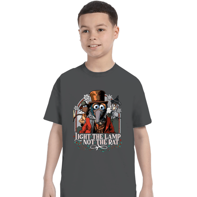 Daily_Deal_Shirts T-Shirts, Youth / XS / Charcoal Light The Lamp Not the Rat