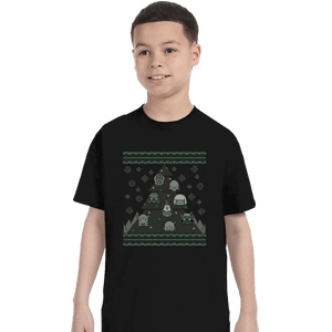 Daily_Deal_Shirts T-Shirts, Youth / XS / Black 40K Christmas Tree
