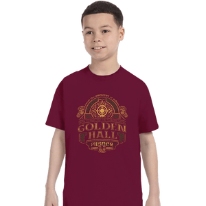 Shirts T-Shirts, Youth / XS / Maroon Golden Hall Pilsner