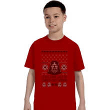 Load image into Gallery viewer, Shirts T-Shirts, Youth / XL / Red Vader Christmas
