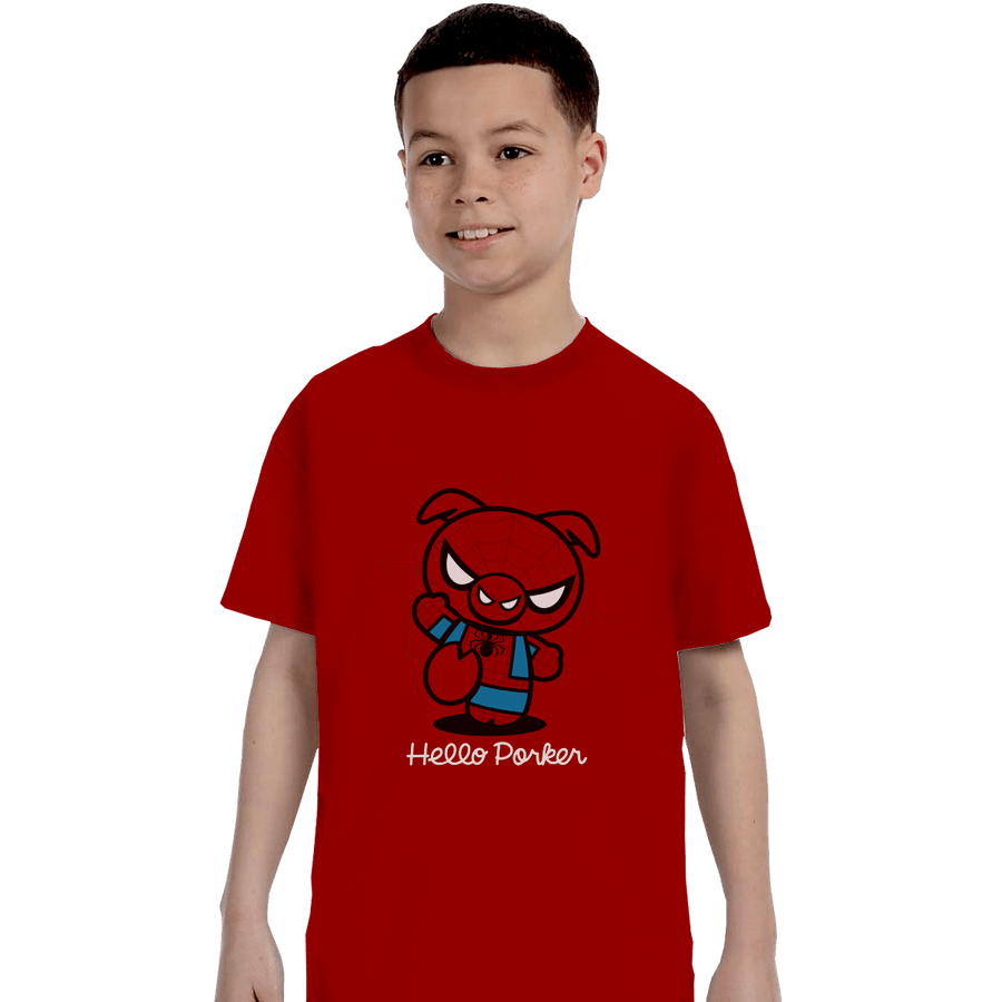 Shirts T-Shirts, Youth / XL / Red Hello Porker