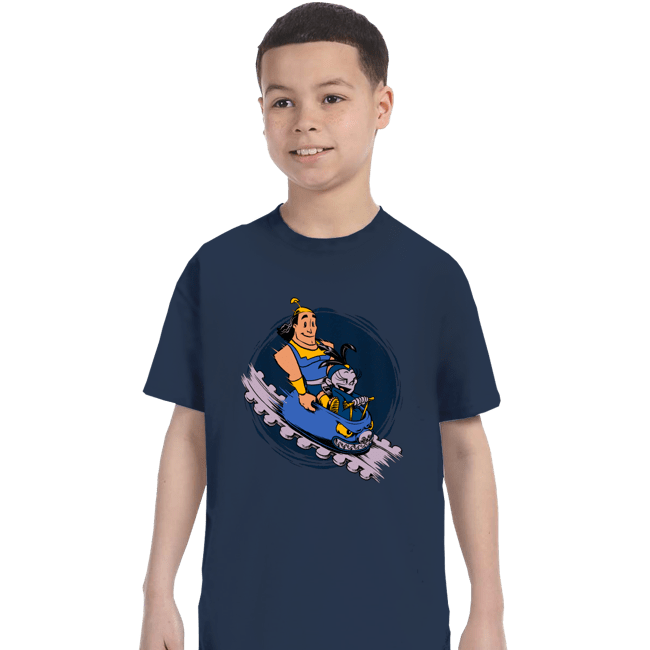Daily_Deal_Shirts T-Shirts, Youth / XS / Navy Emperor's New Roller Coaster