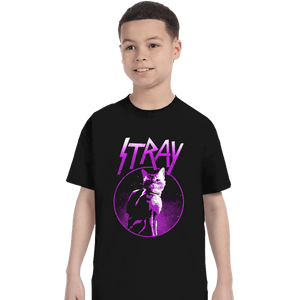 Daily_Deal_Shirts T-Shirts, Youth / XS / Black Neon Cat