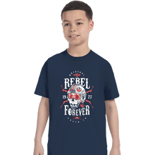 Load image into Gallery viewer, Shirts T-Shirts, Youth / XS / Navy Rebel Forever
