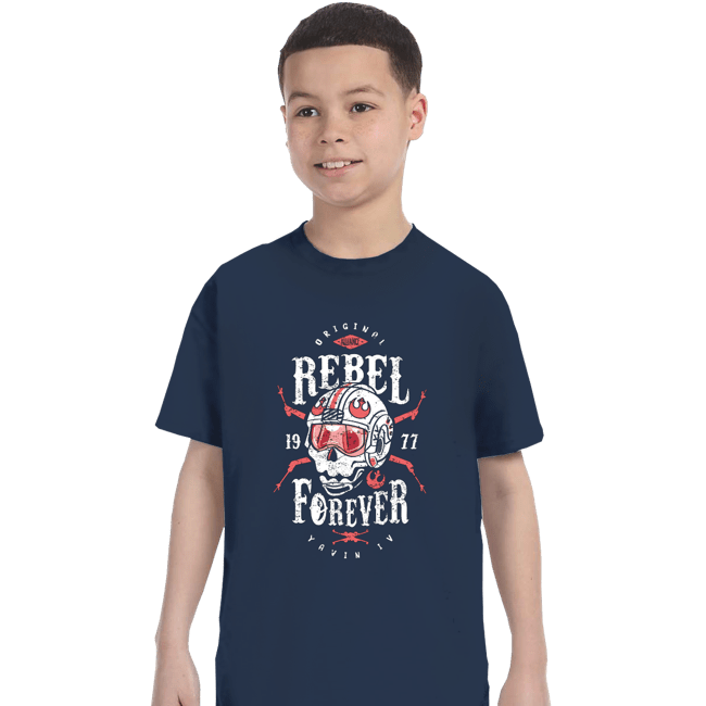 Shirts T-Shirts, Youth / XS / Navy Rebel Forever