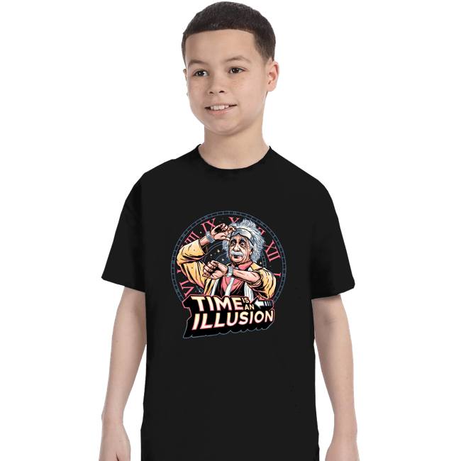 Daily_Deal_Shirts T-Shirts, Youth / XS / Black Time Is An illusion