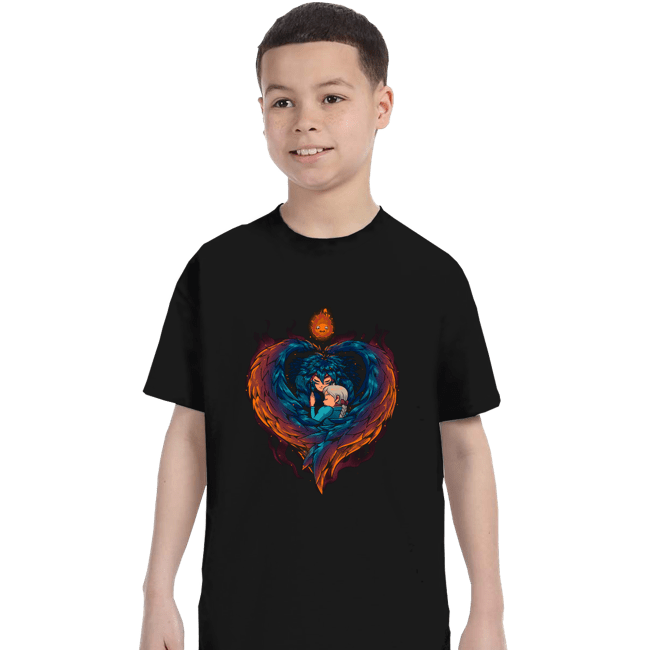 Secret_Shirts T-Shirts, Youth / XS / Black Heart On  Fire