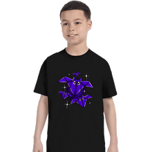 Load image into Gallery viewer, Shirts T-Shirts, Youth / XS / Black Origami Bats
