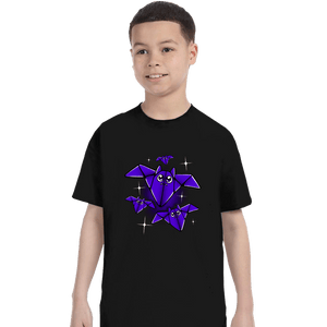 Shirts T-Shirts, Youth / XS / Black Origami Bats