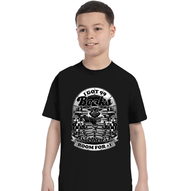 Secret_Shirts T-Shirts, Youth / XS / Black Cat, Witch, Books.