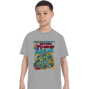 Shirts T-Shirts, Youth / XL / Sports Grey Giant SIzed Turtles