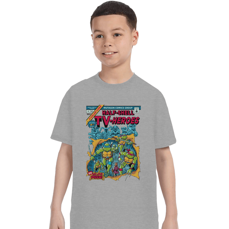 Shirts T-Shirts, Youth / XL / Sports Grey Giant SIzed Turtles