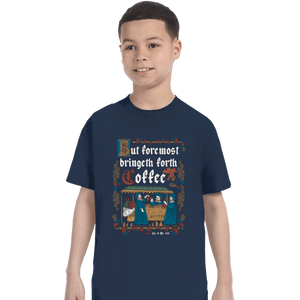 Daily_Deal_Shirts T-Shirts, Youth / XS / Navy Illuminated Coffee