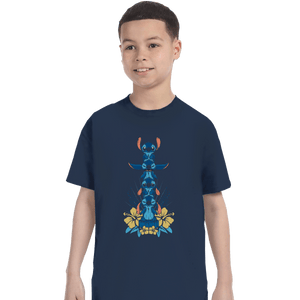 Shirts T-Shirts, Youth / XL / Navy Alien Mood Totem