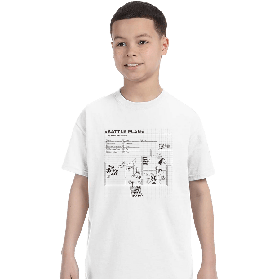 Shirts T-Shirts, Youth / XL / White Battle Plan