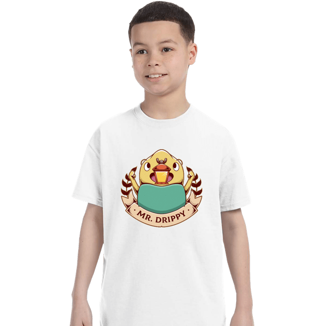Shirts T-Shirts, Youth / XS / White Drippy