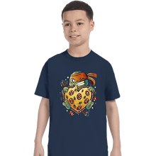 Load image into Gallery viewer, Daily_Deal_Shirts T-Shirts, Youth / XS / Navy Love Pizza
