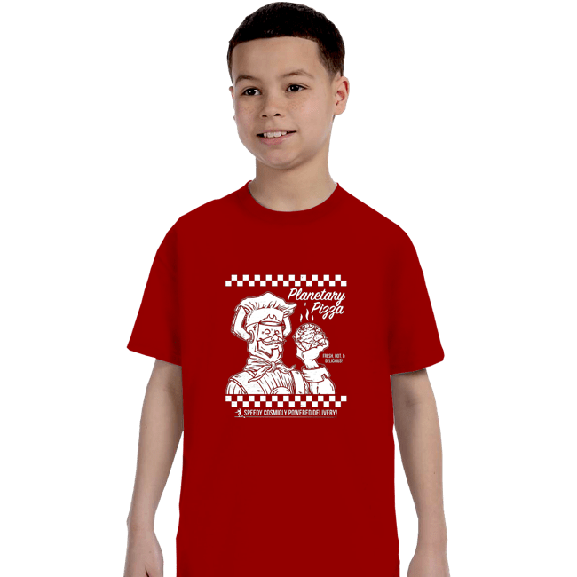 Daily_Deal_Shirts T-Shirts, Youth / XS / Red Planetary Pizza