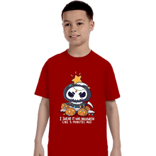 Load image into Gallery viewer, Secret_Shirts T-Shirts, Youth / XS / Red Christmas Reaper
