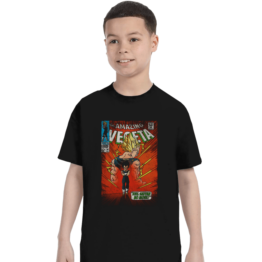 Shirts T-Shirts, Youth / XL / Black The Amazing Vegeta