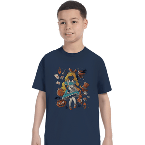 Shirts T-Shirts, Youth / XS / Navy Wonderland Girl