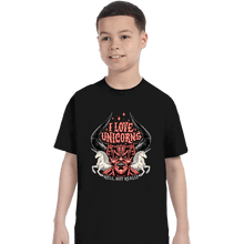 Load image into Gallery viewer, Daily_Deal_Shirts T-Shirts, Youth / XS / Black I Love Unicorns
