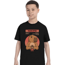 Load image into Gallery viewer, Secret_Shirts T-Shirts, Youth / XS / Black Capybara Trade
