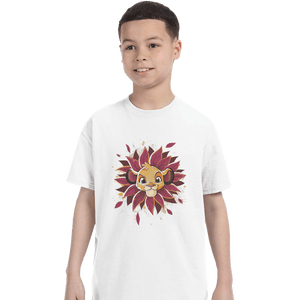 Shirts T-Shirts, Youth / XS / White Simba Watercolor