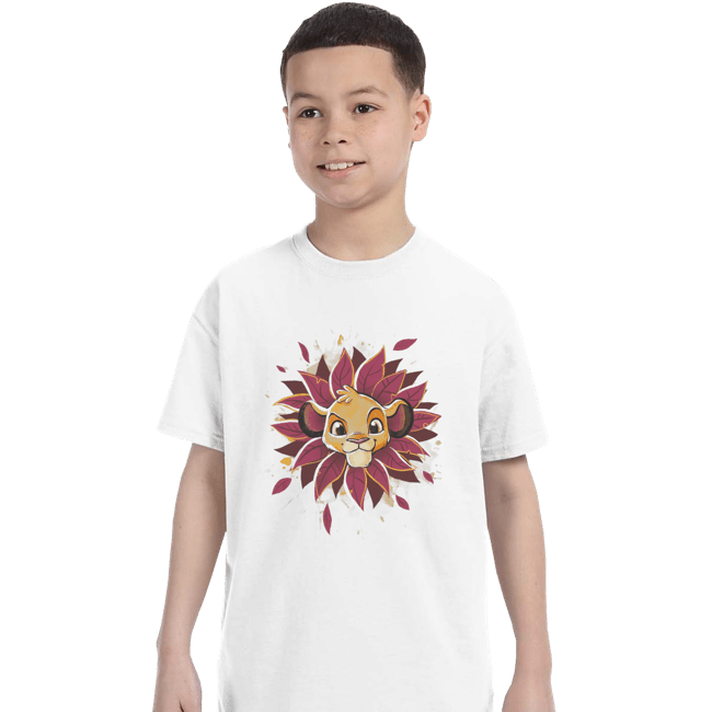 Shirts T-Shirts, Youth / XS / White Simba Watercolor