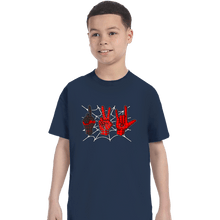 Load image into Gallery viewer, Daily_Deal_Shirts T-Shirts, Youth / XS / Navy Spider 1, Spider 2, Spider 3
