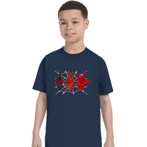 Daily_Deal_Shirts T-Shirts, Youth / XS / Navy Spider 1, Spider 2, Spider 3