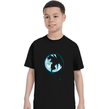 Load image into Gallery viewer, Shirts T-Shirts, Youth / XS / Black Moonlight Dragon Rider

